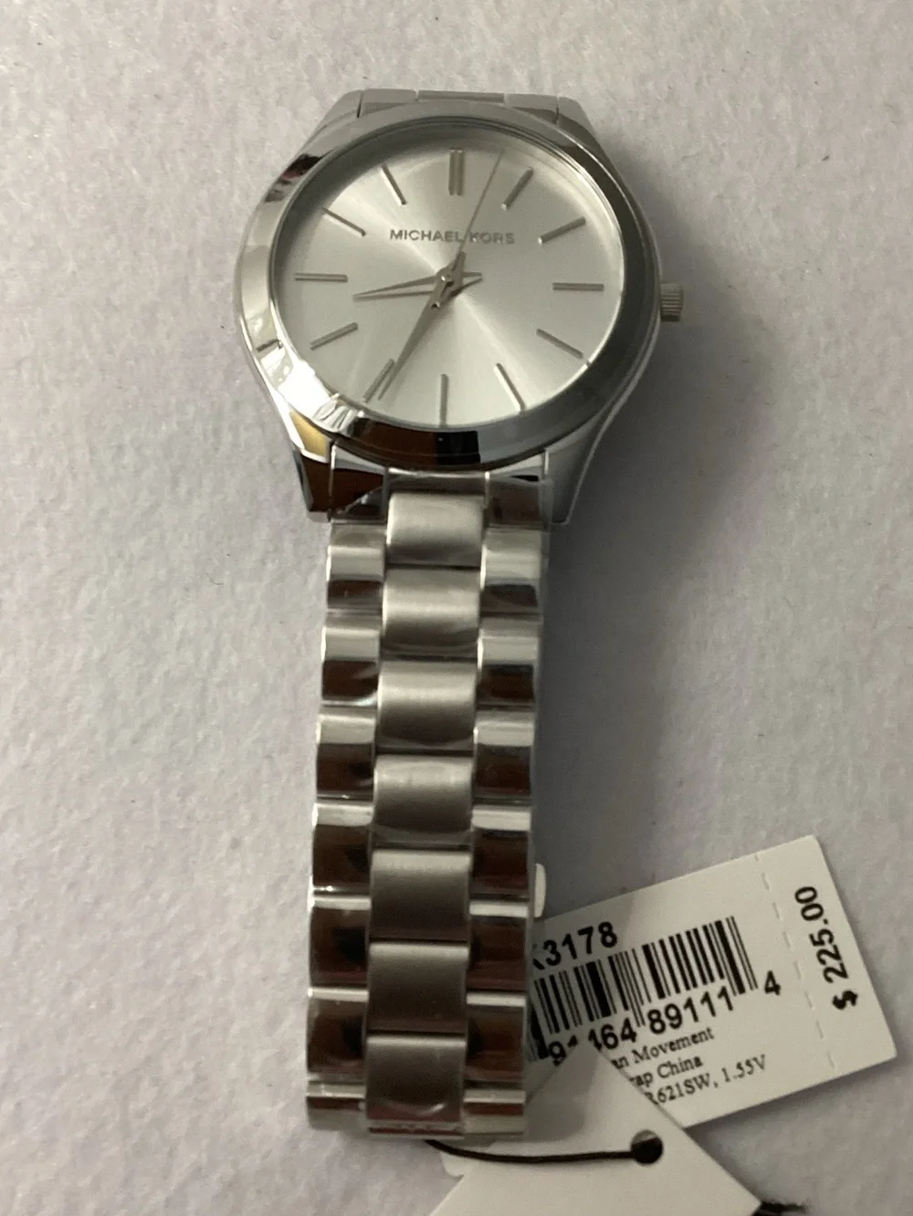 Michael Kors Unisex Slim Runway Stainless Steel Bracelet Watch 42mm